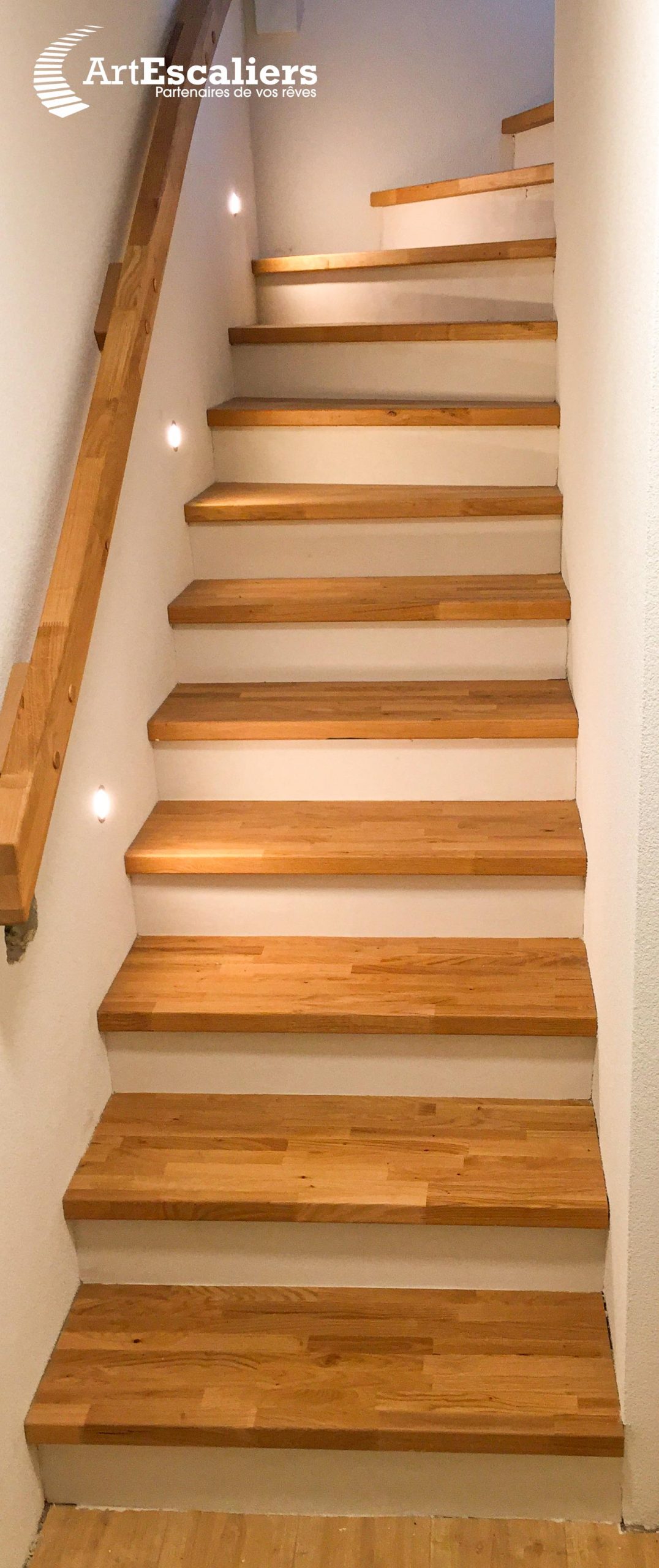 Habillage de marches sur escalier béton - Art Escaliers