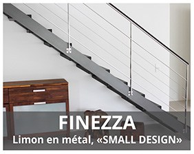 Finezza escalier métalique fabriqué par Artescaliers