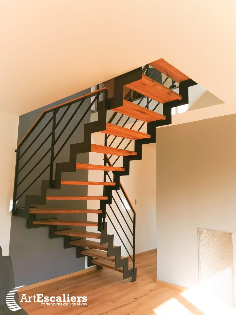 escalier-bois-metal-cremaillere